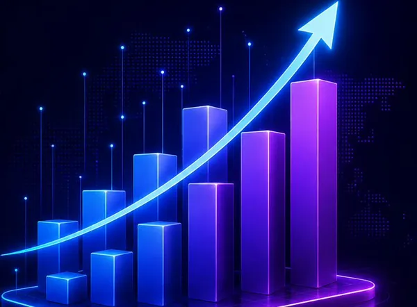 Abstract growth chart illustration